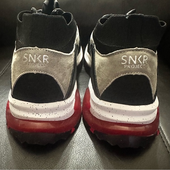 SNKR PROJECT  CANAL SNEAKER // BLACK + GRAY CAMO + RED - Picture 9 of 14